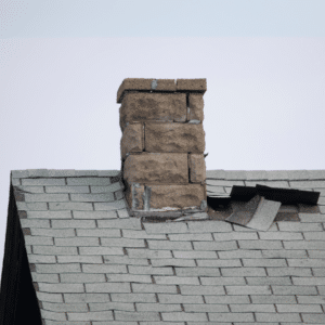 Shingles Lifted by Wind